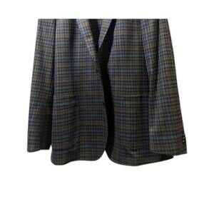 NEW TAILORED men's check workwear coat in blue/brown